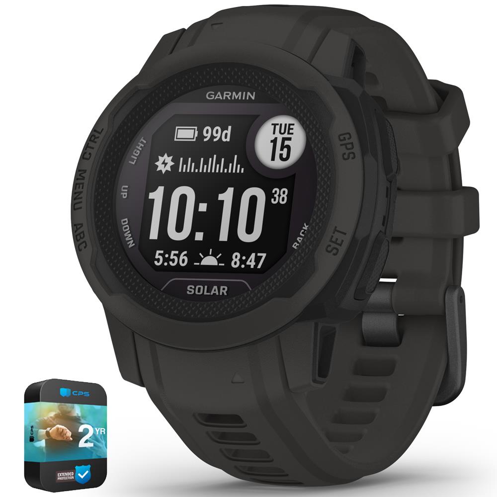 Garmin Instinct 2S Solar 40mm Gps Smartwatch with 2-Year Warranty Graphite (010-02564-10)