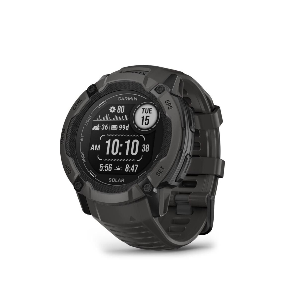 Garmin Instinct 2X Solar Rugged Outdoor Gps Smartwatch Various Colors Graphite