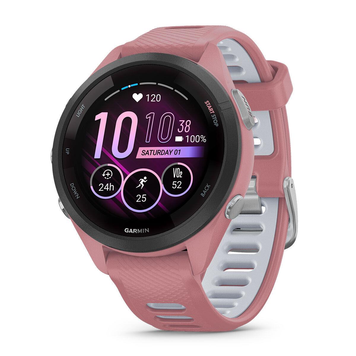 Garmin Forerunner 265/265S Gps Running Smartwatch Amoled Display Music FR265S (Light Pink/Whitestone)