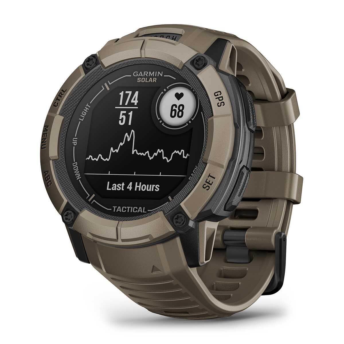 Garmin Instinct 2X Solar Tactical Gps Smartwatch with Ballistics Calculator Coyote Tan