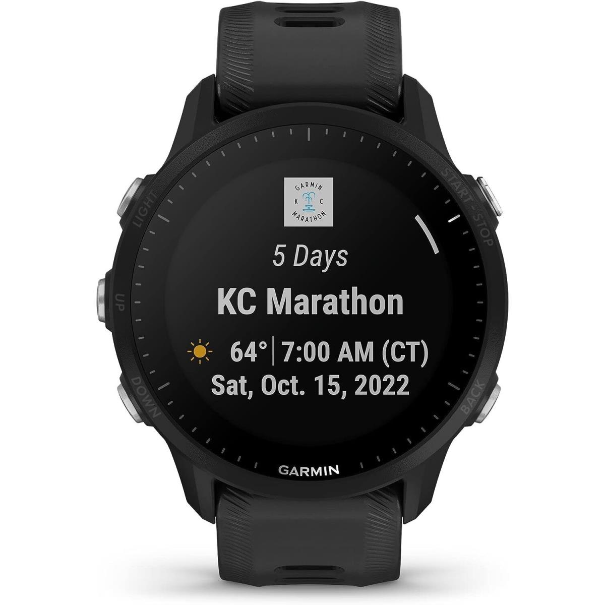 Garmin Forerunner 955 Gps Running Smartwatch with Long-lasting Battery Black - Standard Edition