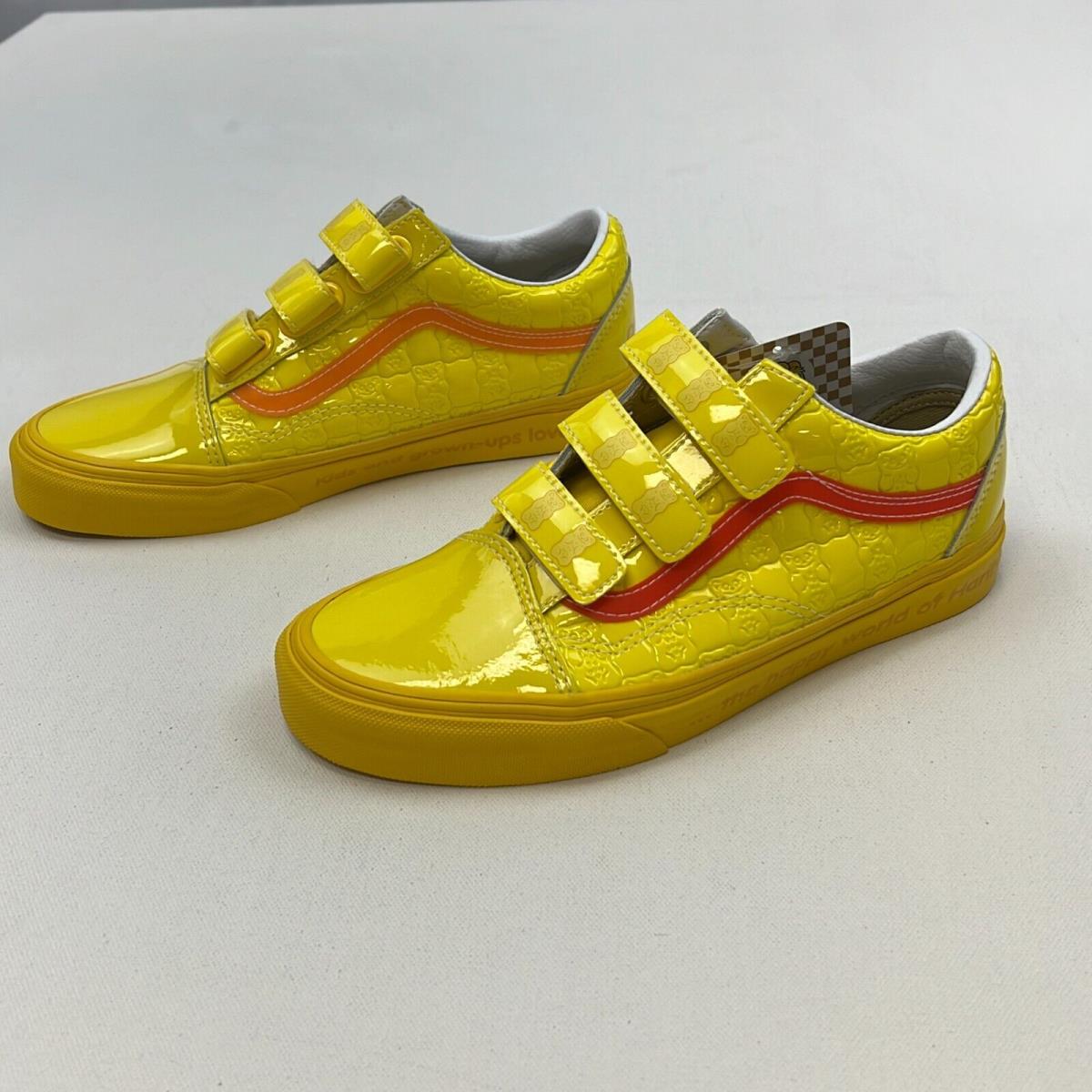 Vans Old Skool V VN0A3D29BK2 Haribo Yellow Check Sneaker Shoes Sz M 6 W 7.5