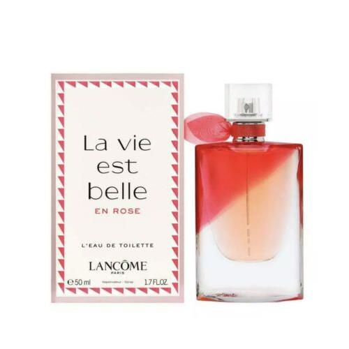 Lancome LA Vie Est Belle EN Rose L`eau DE Toilette Spray For Women 1.7 Oz / 50ml