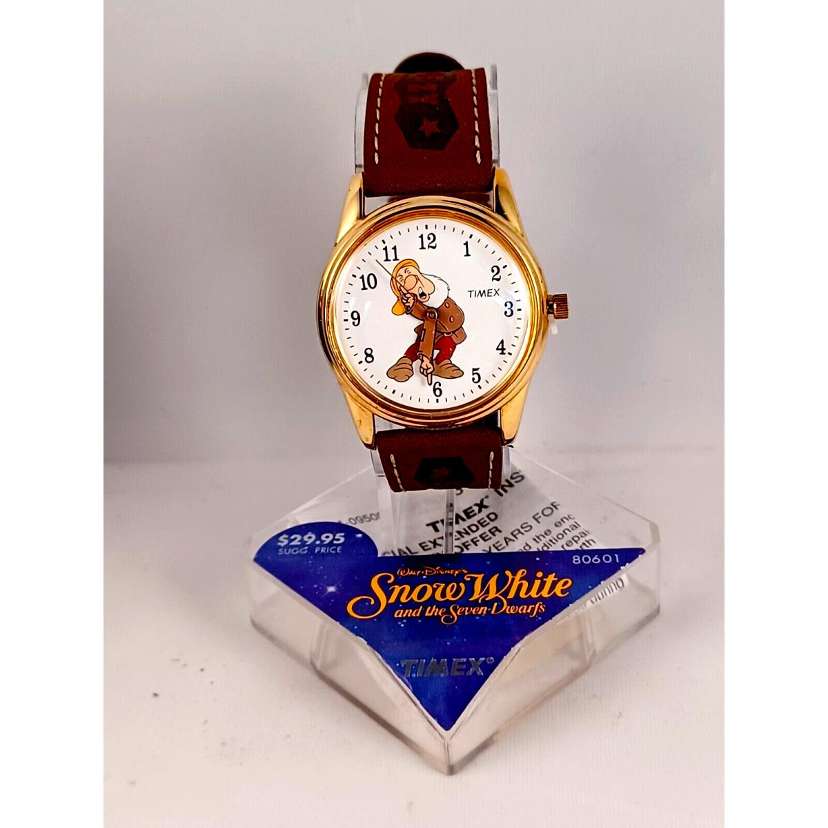 Sneezy Timex Watch Snow White The Seven Dwarfs Mib Vtg 1990s Disney Arms Move