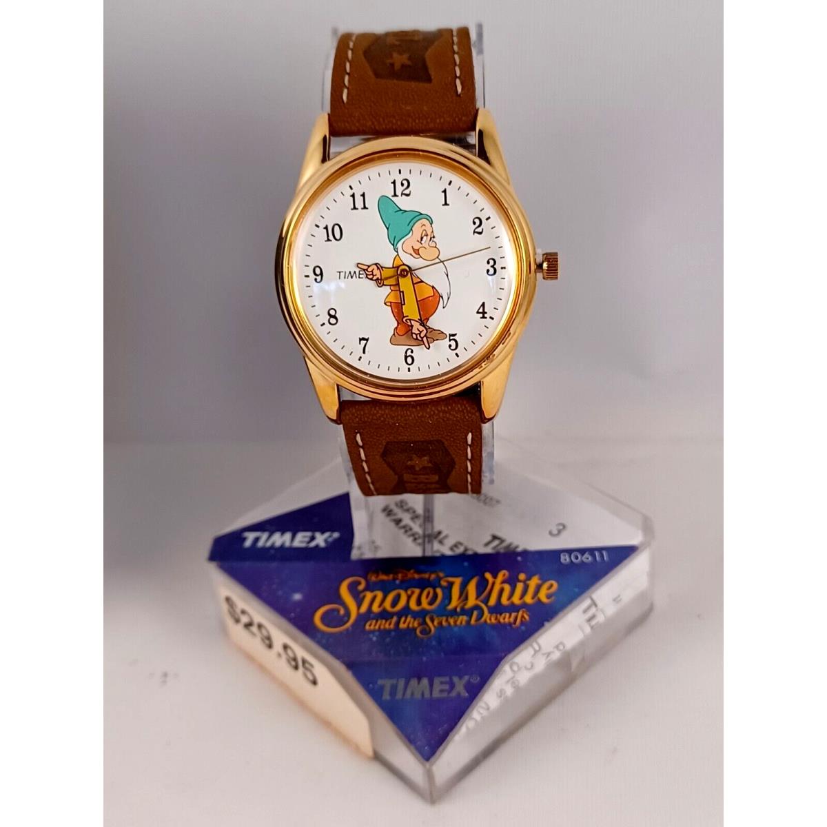 Bashful Timex Watch Snow White The Seven Dwarfs Mib Vtg 1990s Disney Arms Move