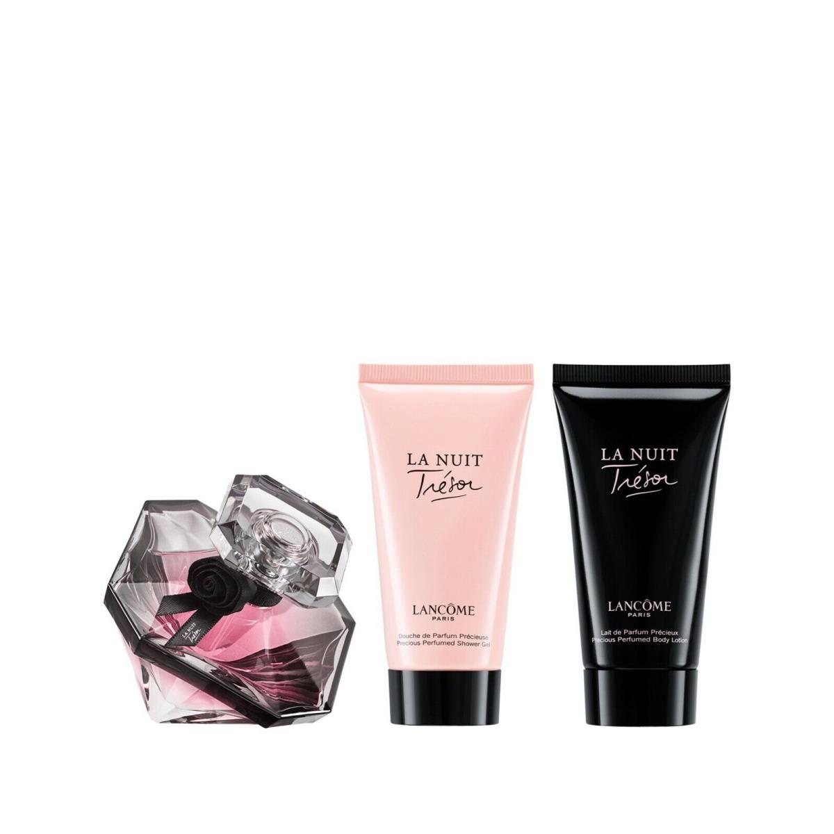 La Nuit Tresor by Lancome 3 PC Set - 1.7 fl oz+1.7 Body Lotion+1.7 Shower Gel