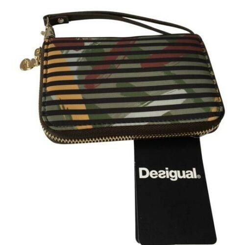 Desigual Woman Wallet Maria Dark Ambe Striped Multicolor Zipper Around OS DMS7