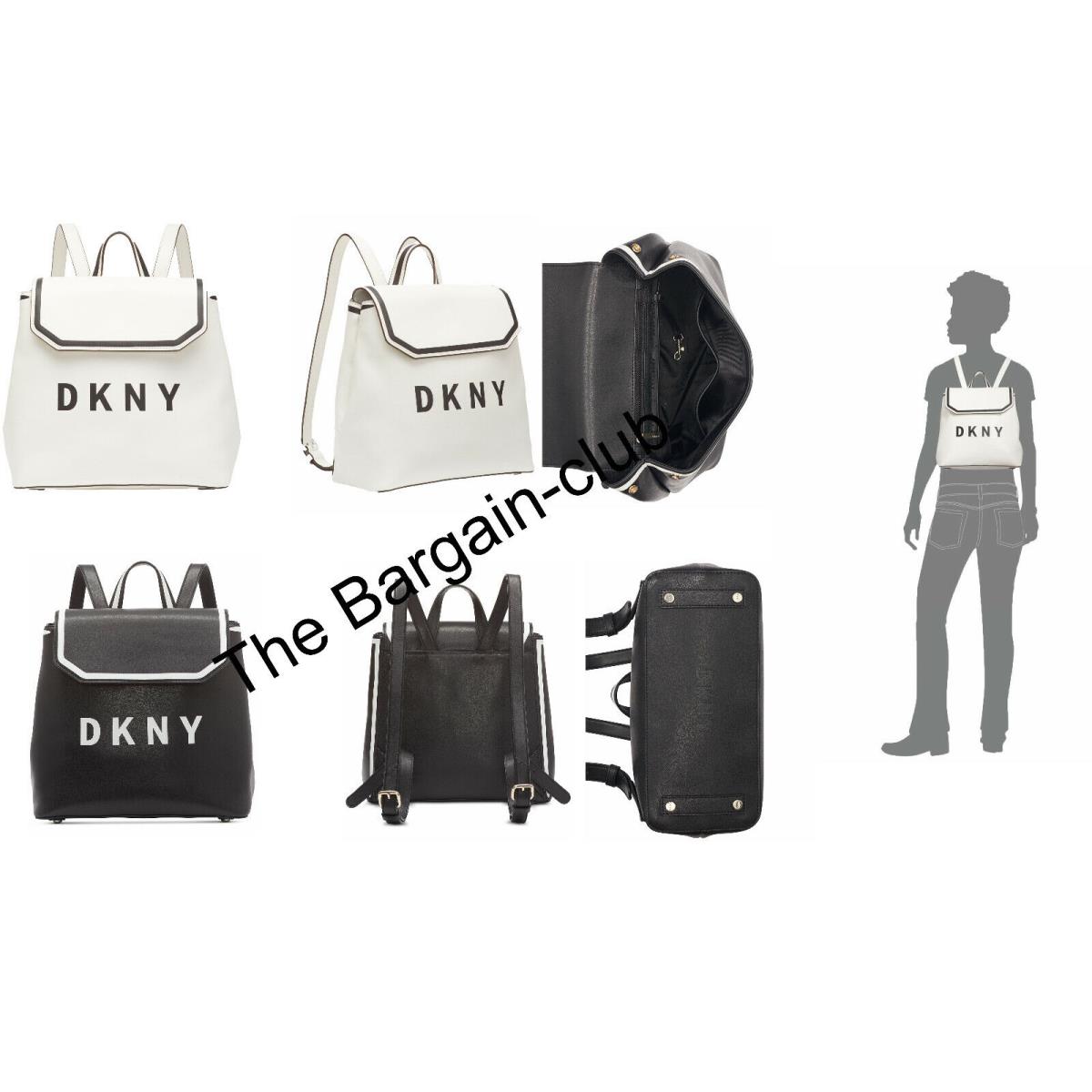 Dkny Backpack Jade Flap Backpack Black or White