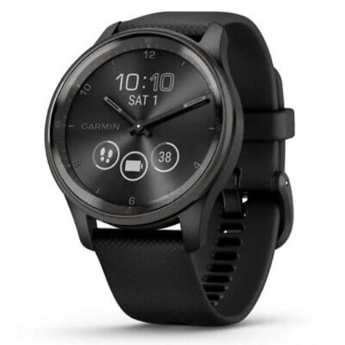 Garmin Vivomove Trend Smartwatch Slate/black Silicone 010-02665-00 - Black