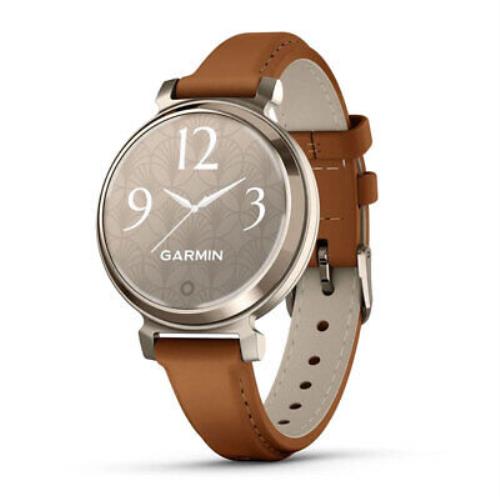 Garmin Lily 2 Classic Cream Gold/tan Leather Smartwatch with Garmin Pay