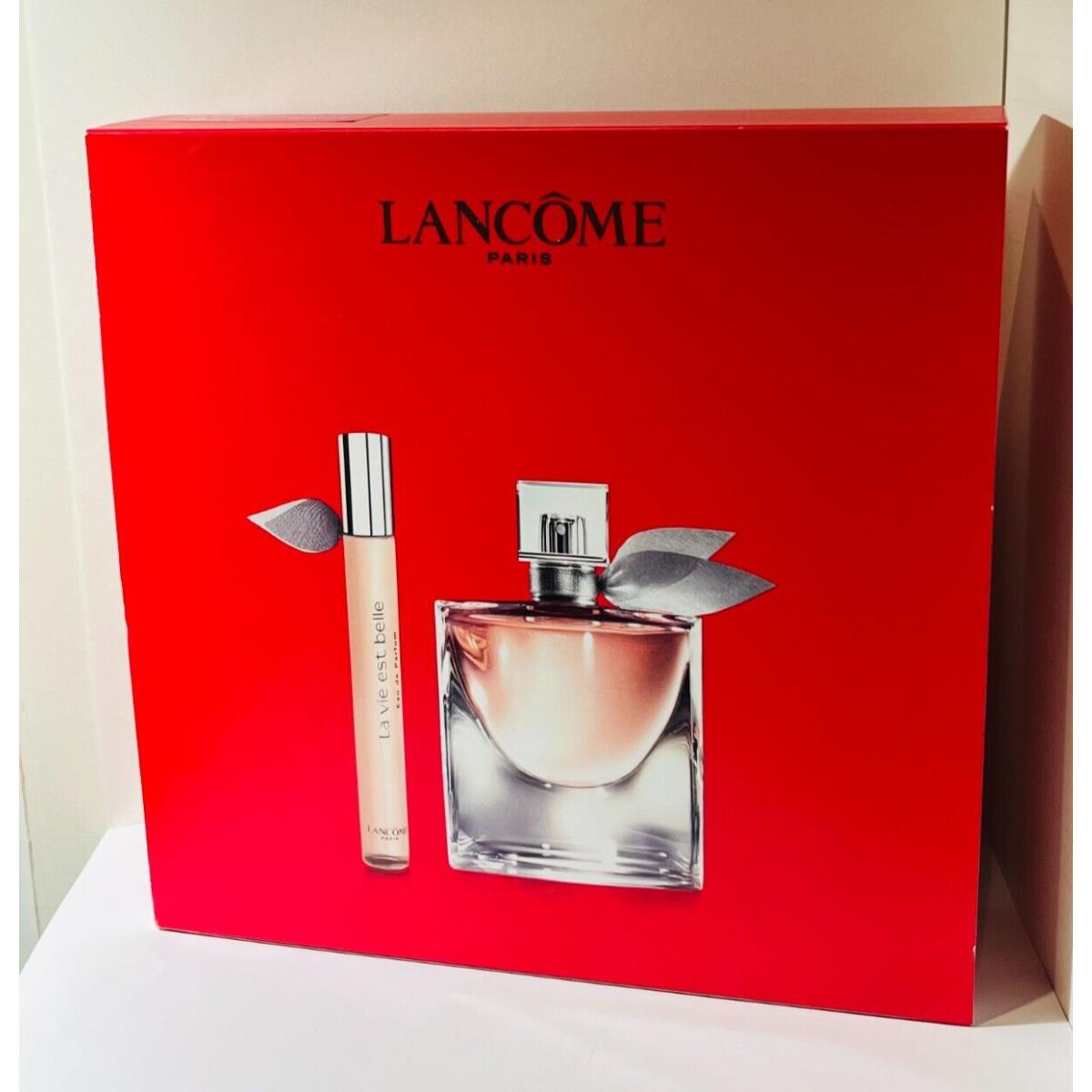 Lancome 2 Pcs Lanc me La Vie Eat Belle Set Eau De Parfum 1oz+0.34oz