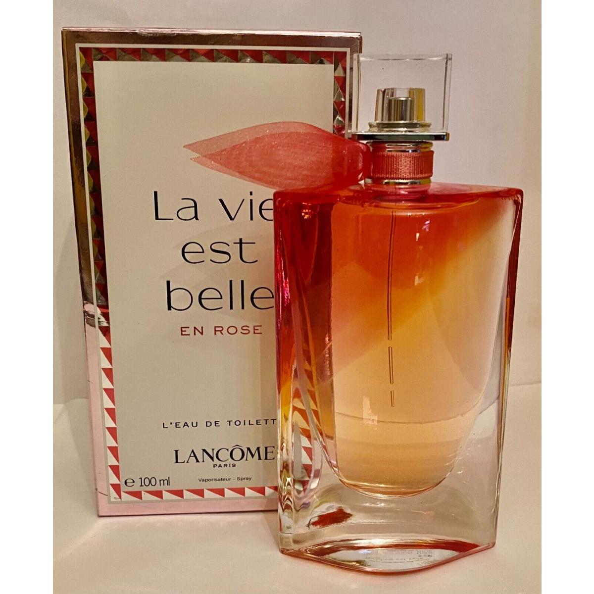 Lancome La Vie Est Belle En Rose L`eau de Toilette 3.4 oz/100 ml Spray