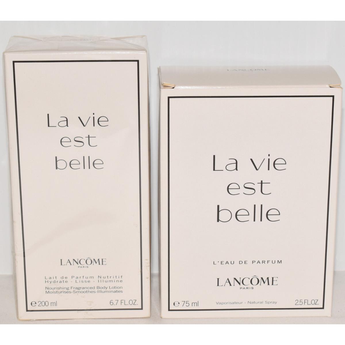 Lancome La Vie Est Belle Eau De Parfum Spray Body Lotion Full Size