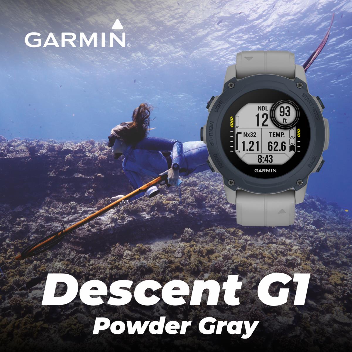 Garmin Descent G1 Rugged Dive Computer Smartwatch Powder Gray