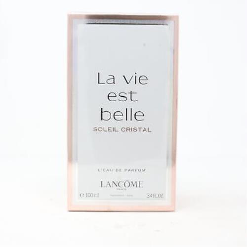 La Vie Est Belle Soleil Cristal by Lancome L` Eau De Parfum 3.4oz Spray