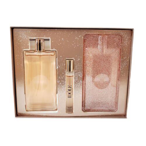 Lancome Idole Le Eau De Parfum Spray Edp 2.5oz + Rollerball 0.34oz 3pc Gift Set