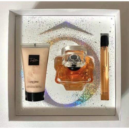 Boxed Lancome Tresor 3-Piece Gift Set w/ Parfum/lotion/mini Spray