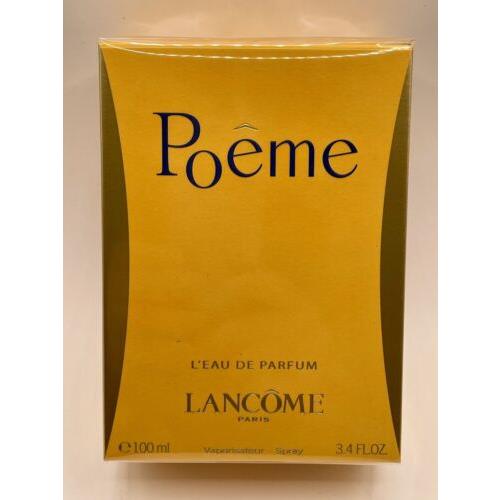 Lancome Poeme 3.4oz/ 100ml Eau De Parfum Women Spray Vintage Rare