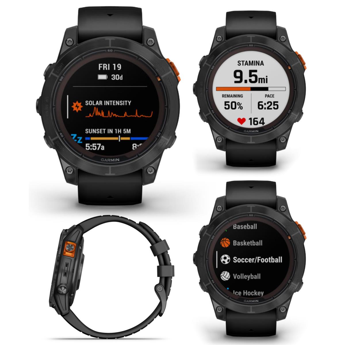 Garmin Fenix 7 Pro Solar 47 mm Multisport Gps Smartwatch Black