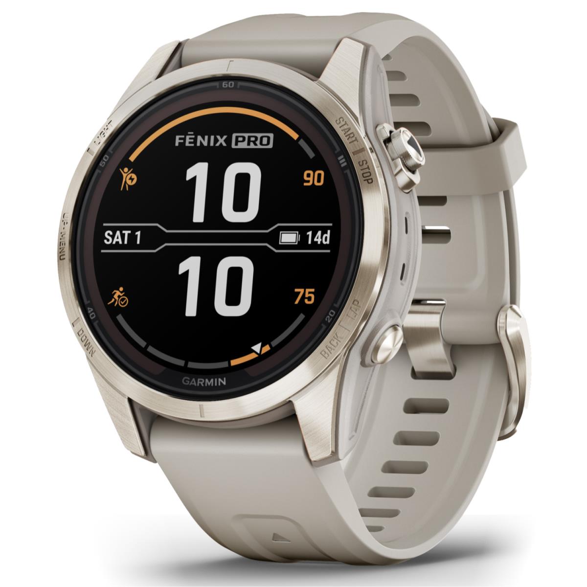 Garmin Fenix 7S Pro Solar Sapphire 42mm Gps Smartwatch Light Sand