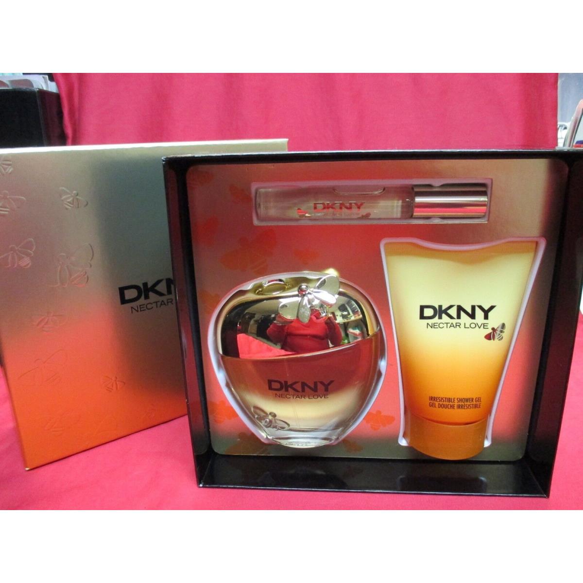 Dkny Donna Karan Nectar Love Edp 3.4oz Rollerball .34oz Shower Gel 3.4oz