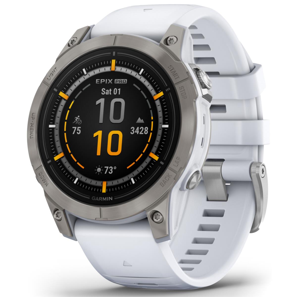 Garmin Epix Pro Sapphire Gen 2 47mm Gps Amoled Smartwatch Titanium White - White