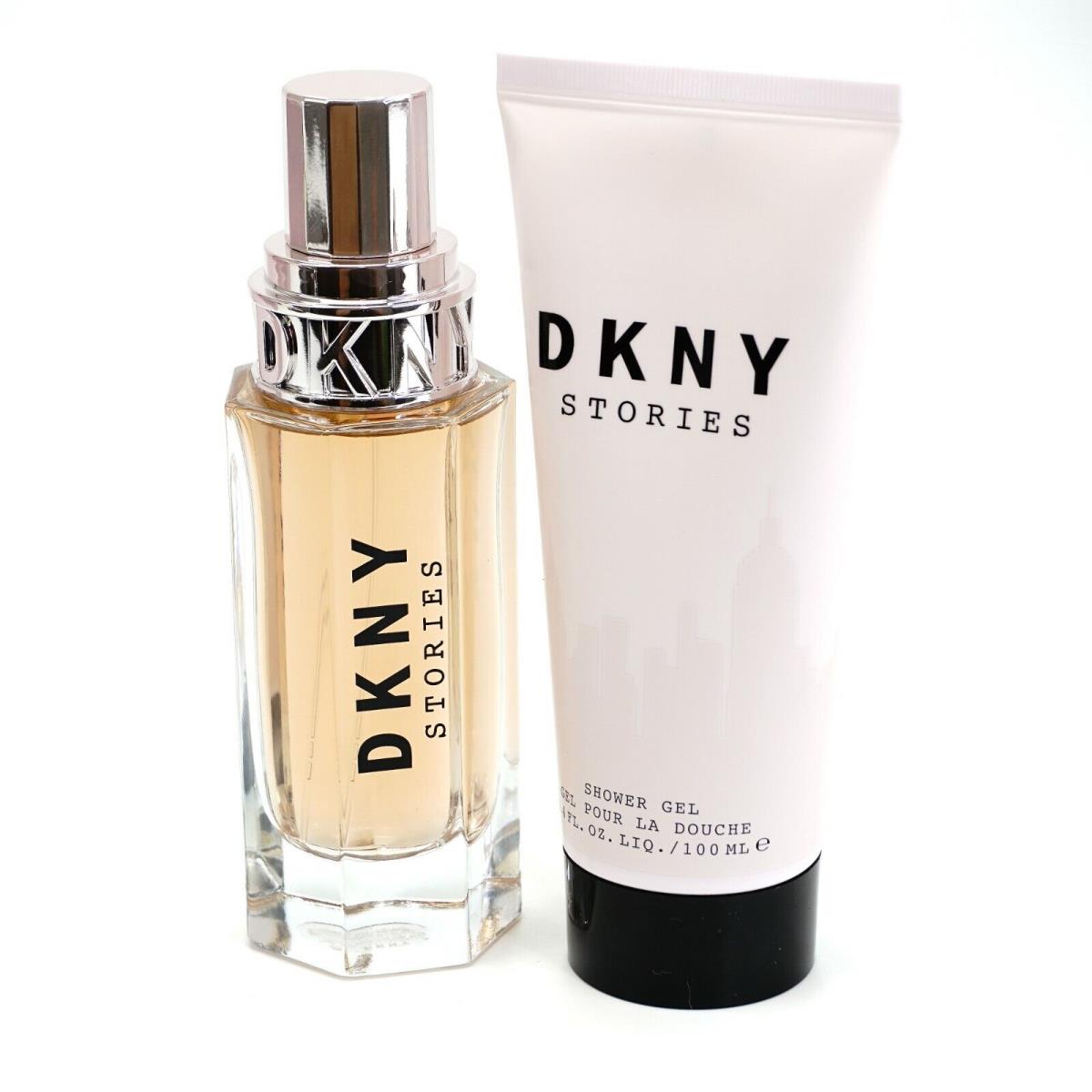 Dkny Stories Eau De Parfum 1.7 Oz. Shower Gel 3.4 Oz. Regular Size