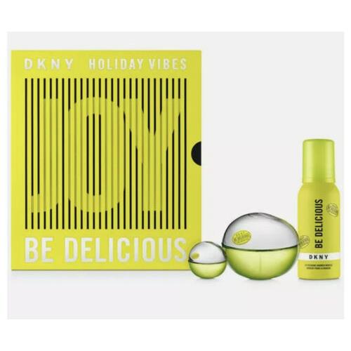 Dkny Be Delicious Women 3.4OZ Edp Spray+0.24oz Edp Splash+3.3oz S/mousse