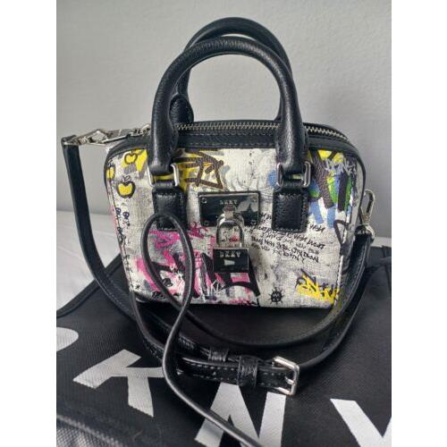 Dkny Elise Mini Box Graffiti Multi Color Purse Handbag R11EIJ13