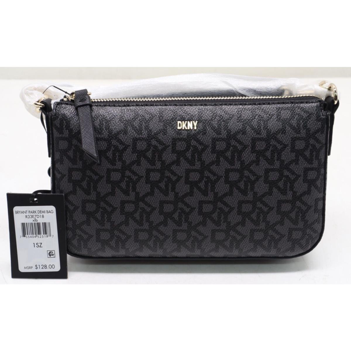 Dkny Bryant Park Demi Monogram Logo Crossbody - Black