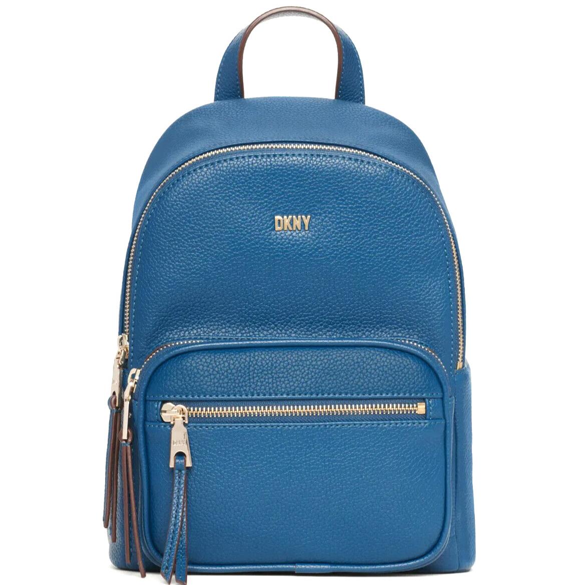 Dkny Maxine Backpack Leather Light Midnight Blue