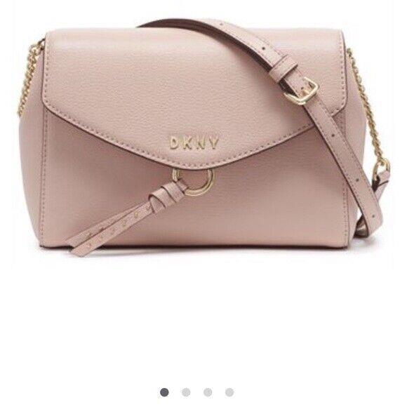 Dkny Lola Flap Leather Crossbody Cashmere Soft Pink