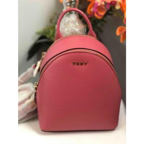 Dkny Bryant Park Pink Saffiano Leather Mini Backpack R74K3007