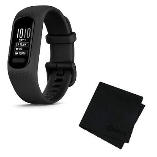 Garmin Vivosmart 5 Black/black S/m Fitness Activity Tracker Gritr Microfibre