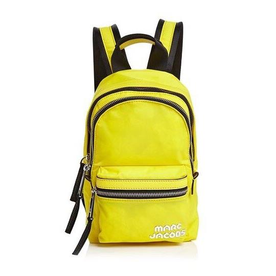 Marc Jacobs Mini Trek Nylon and Leather Backpack Daisy Yellow Authentc