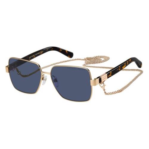 Marc Jacobs Women`s Marc 495/S Square Sunglasses Gold Copper/blue 58mm 14mm