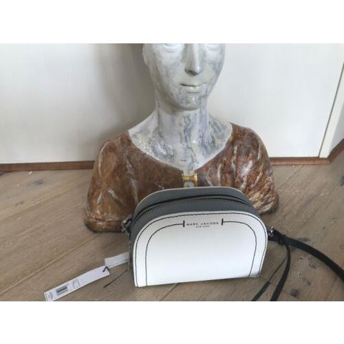 Marc Jacobs NY Star White Gray Black Leather Crossbody Purse Retail