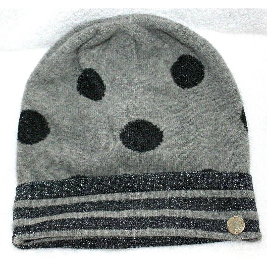 Marc by Marc Jacobs Gray W/navy Polka Dots Silvery Stripes - One Size