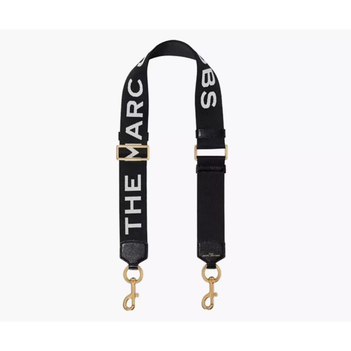 Marc Jacobs The Logo Webbing Dot Snapshot Strap Black/gold - Handle/Strap: Gold, Exterior: Gold, Lining: Gold