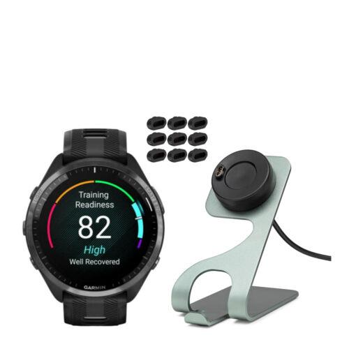 Garmin Forerunner 965 Gps Running Smartwatch Black with Charger Stand