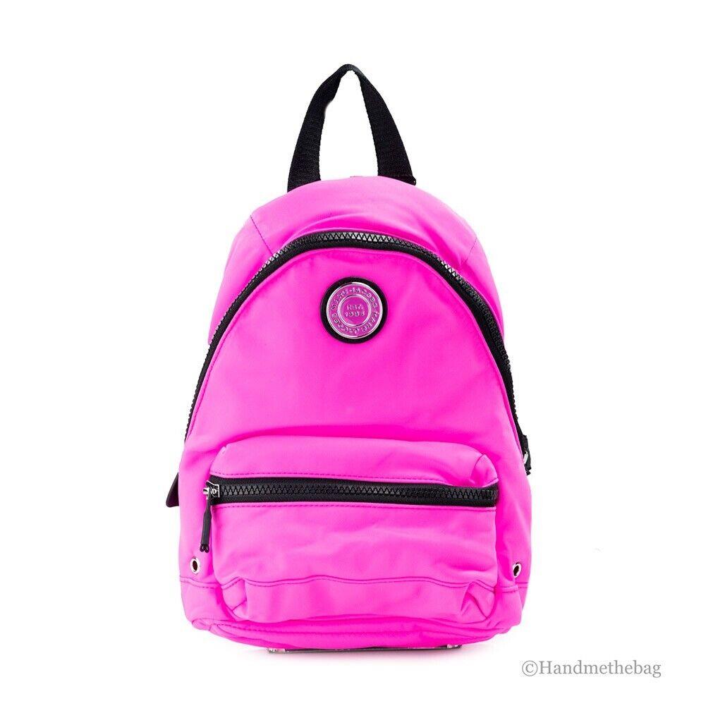 Marc Jacobs Small Neon Fuchsia Nylon Fabric Backpack Bookbag