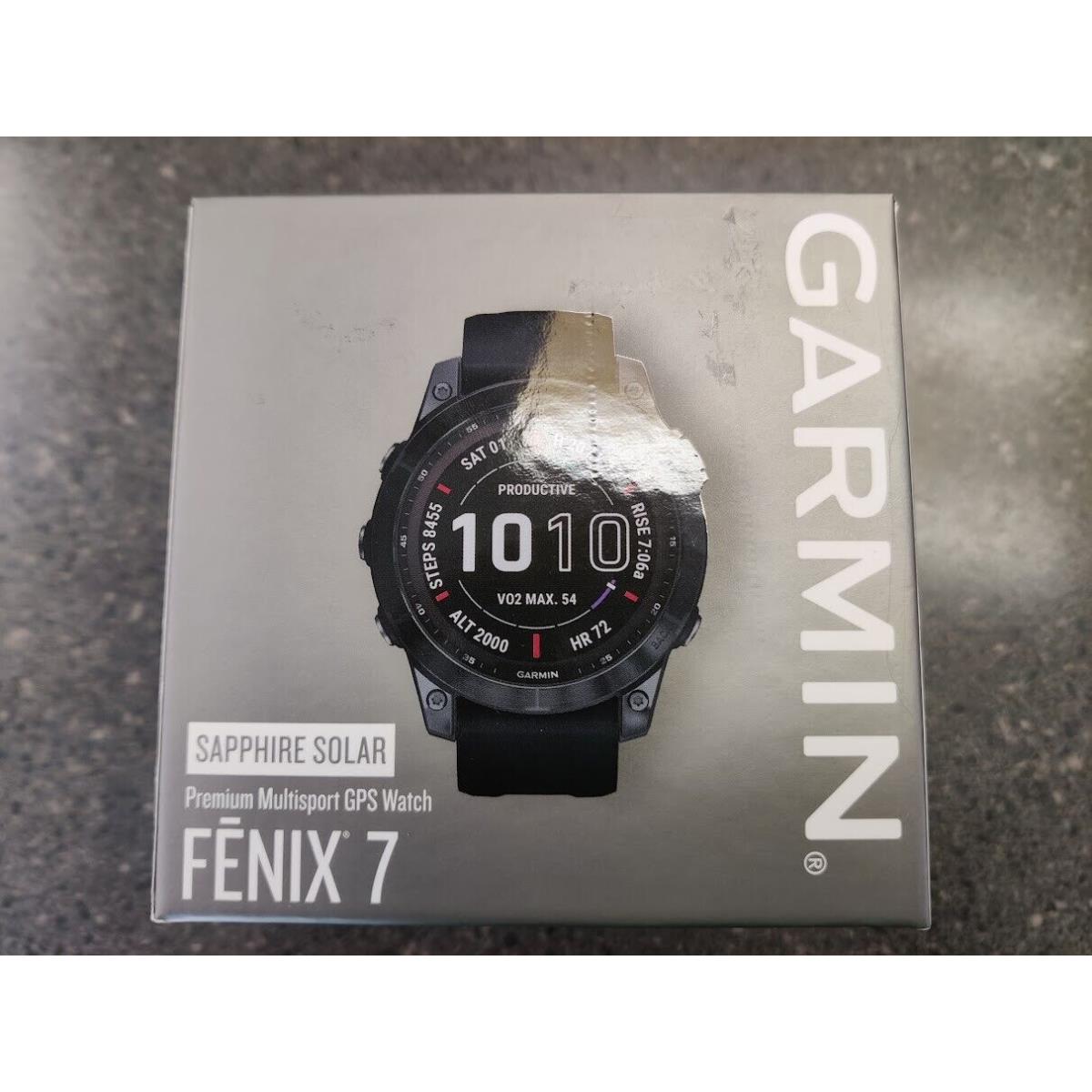 Garmin Fenix 7 Sapphire Solar Gps Smartwatch Running Cycling Black