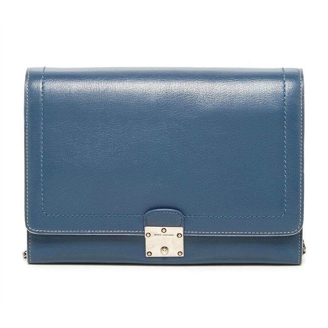 Marc Jacobs Nautical Blue Antique Nickel All In One Leather Crossbody