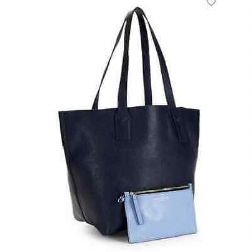 Marc Jacobs Women`s Classic Leather Tote with Pouch Msrp: - Blue, Exterior: Blue
