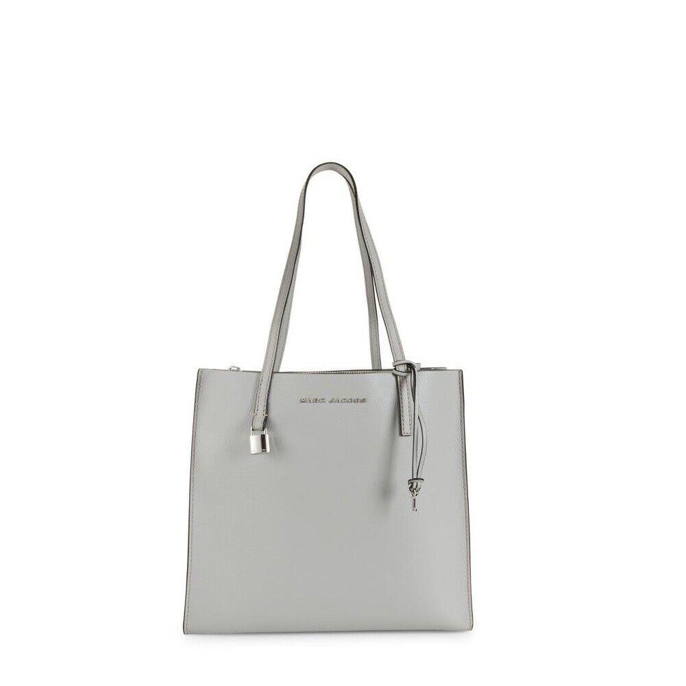 Marc Jacobs Women`s Grind Leather Slate Grey Tote - Exterior: Slate Grey