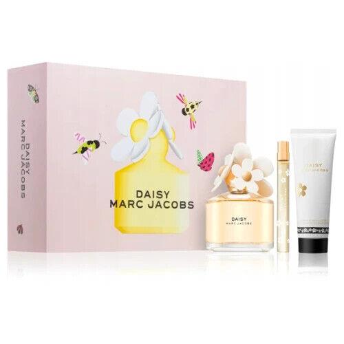 Marc Jacobs Daisy Gift Set 3.4 Oz Edt Spray + 10ml Travel Spray + Body Lotion