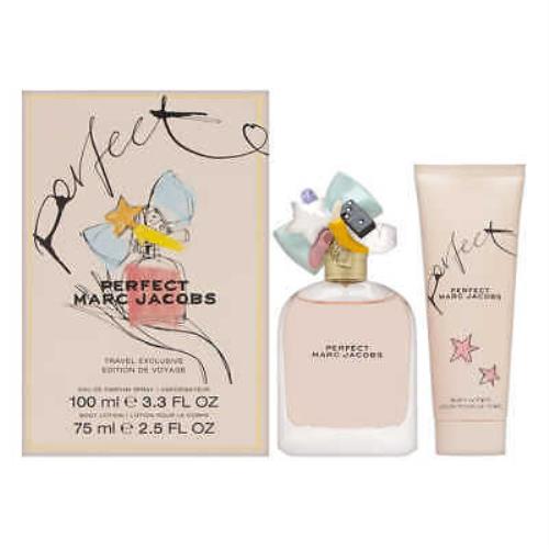 Perfect by Marc Jacobs For Women 2 PC Set 3.4 oz Edp Spray + 2.5 oz Body Lotion