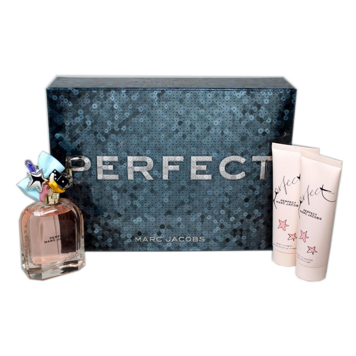 Marc Jacobs Perfect 3 Piece Gift Set For Women Eau DE Parfum Spray 100ML