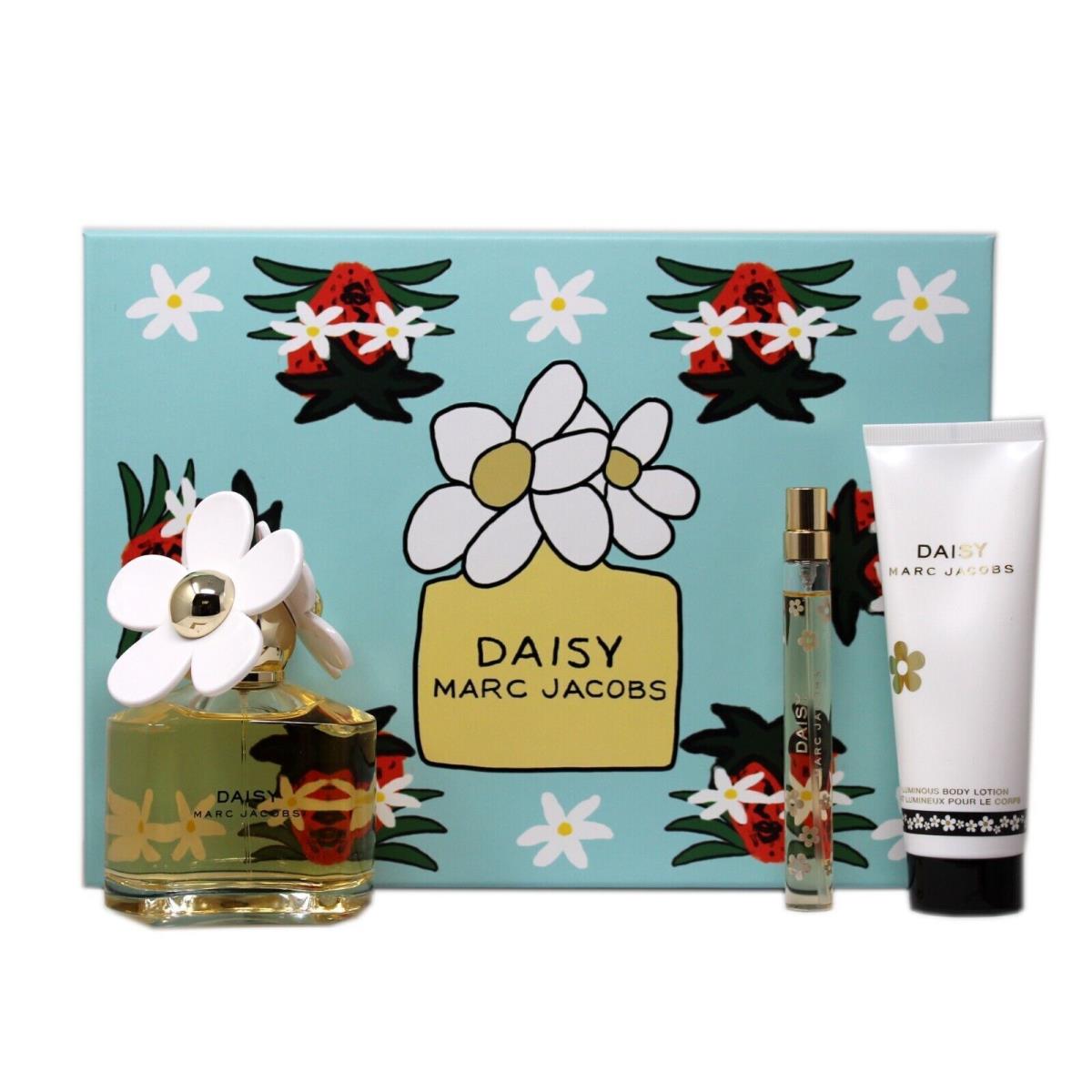 Marc Jacobs Daisy 3 Piece Gift Set For Women Eau DE Toilette Spray 100ML