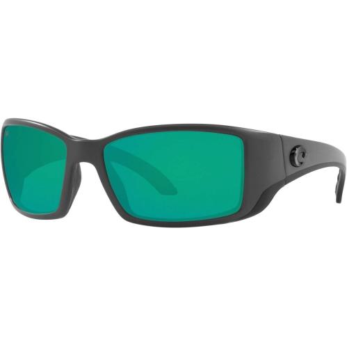 Costa Del Mar Blackfin Sunglasses Matte Gray w Green Mirror Polarized Glass Lens